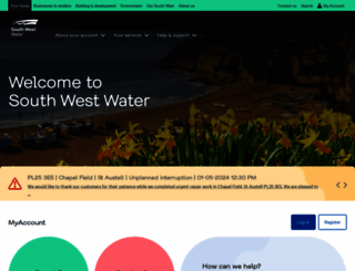 southwestwater.co.uk screenshot