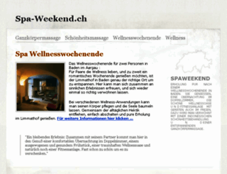spa-weekend.ch screenshot