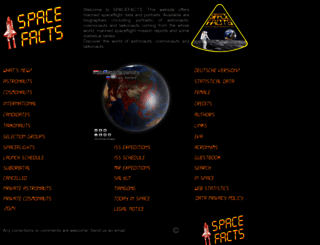 spacefacts.de screenshot