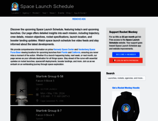 spacelaunchschedule.com screenshot
