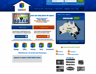 spaceout.com.au screenshot