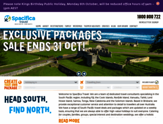 spacificatravel.com screenshot
