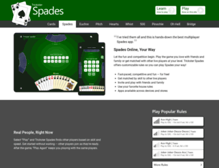 spades.trickstercards.com screenshot