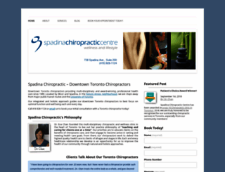 spadinachiropractic.com screenshot