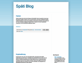 spaeti.blogspot.com screenshot