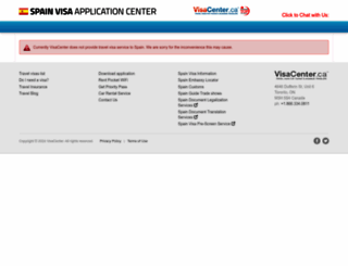 spain.visacenter.ca screenshot