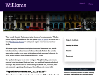 spanish.williams.edu screenshot