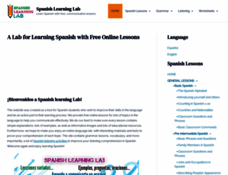 spanishlearninglab.com screenshot
