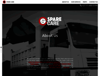 sparecare.co.za screenshot