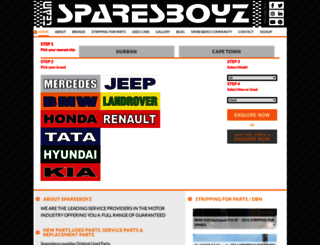 sparesboyz.co.za screenshot