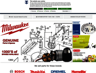 Image of Sparetoolparts website