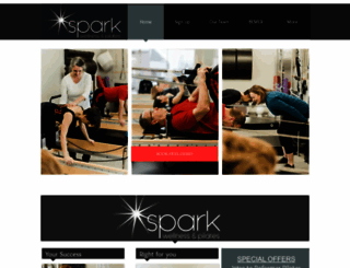 sparkbarrepilatesyoga.com screenshot