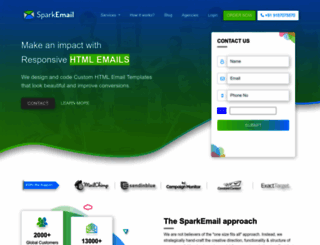 sparkemaildesign.com screenshot