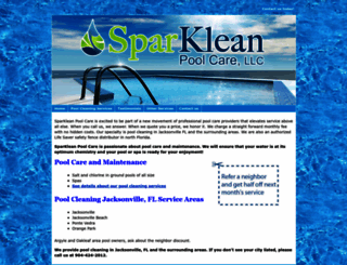 sparkleanpoolcare.com screenshot