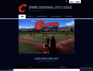 sparkscentenniallittleleague.com screenshot