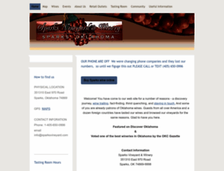 sparksvineyard.com screenshot