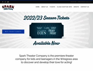 sparktheatercompany.com screenshot