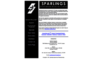 sparlingssportswear.com screenshot