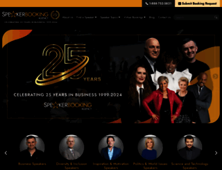 speakerbookingagency.com screenshot