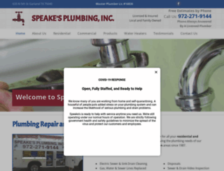 speakesplumbing.com screenshot