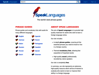 speaklanguages.co.uk screenshot