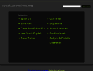speakupsavelives.org screenshot