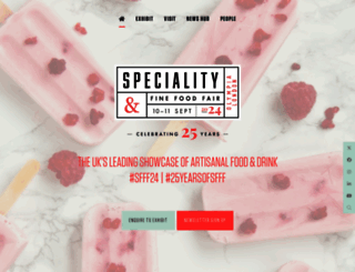 specialityandfinefoodfairs.co.uk screenshot
