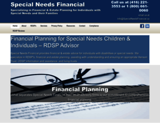 specialneedsfinancial.ca screenshot
