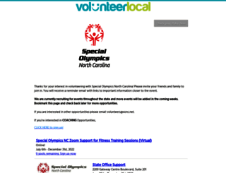 specialolympicsnorthcarolina.volunteerlocal.com screenshot