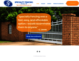 specialtyfencing.com screenshot