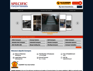 specificconveyors.com screenshot