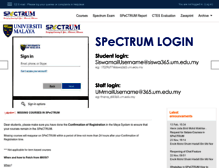 spectrum.um.edu.my screenshot