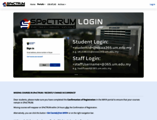 spectrum.um.edu.my screenshot