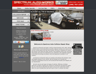 spectrumautoworks.com screenshot