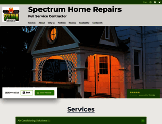 spectrumhomerepairs.com screenshot