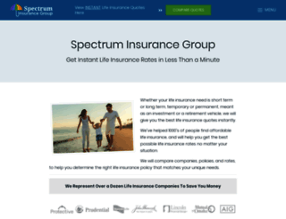 spectruminsurancegroup.com screenshot
