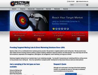 spectrummailinglists.com screenshot