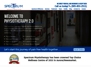 spectrumphysiotherapy.com screenshot