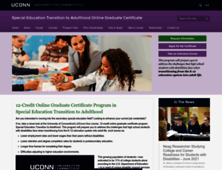sped-transition-certificate.uconn.edu screenshot