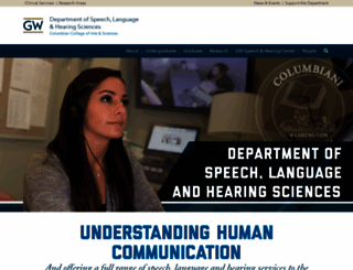 speechhearing.columbian.gwu.edu screenshot