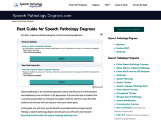 speechpathologydegrees.com screenshot