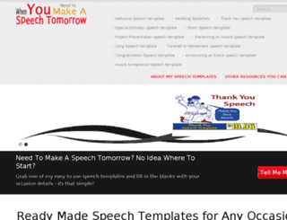 speechtemplate.com screenshot