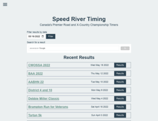 speedrivertiming.com screenshot