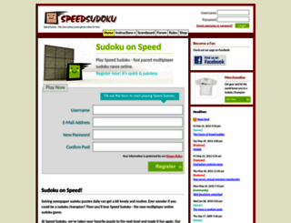 speedsudoku.com screenshot