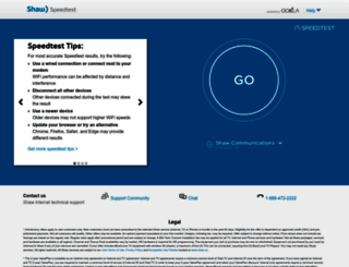 speedtest.shaw.ca screenshot