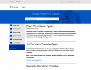 speedtest.vonage.com screenshot