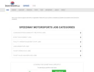 speedwaymotorsports.teamworkonline.com screenshot