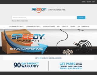 speedyapplianceparts.com screenshot