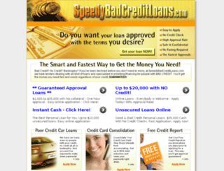 speedybadcreditloans.com screenshot