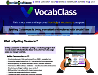 spellingclassroom.com screenshot